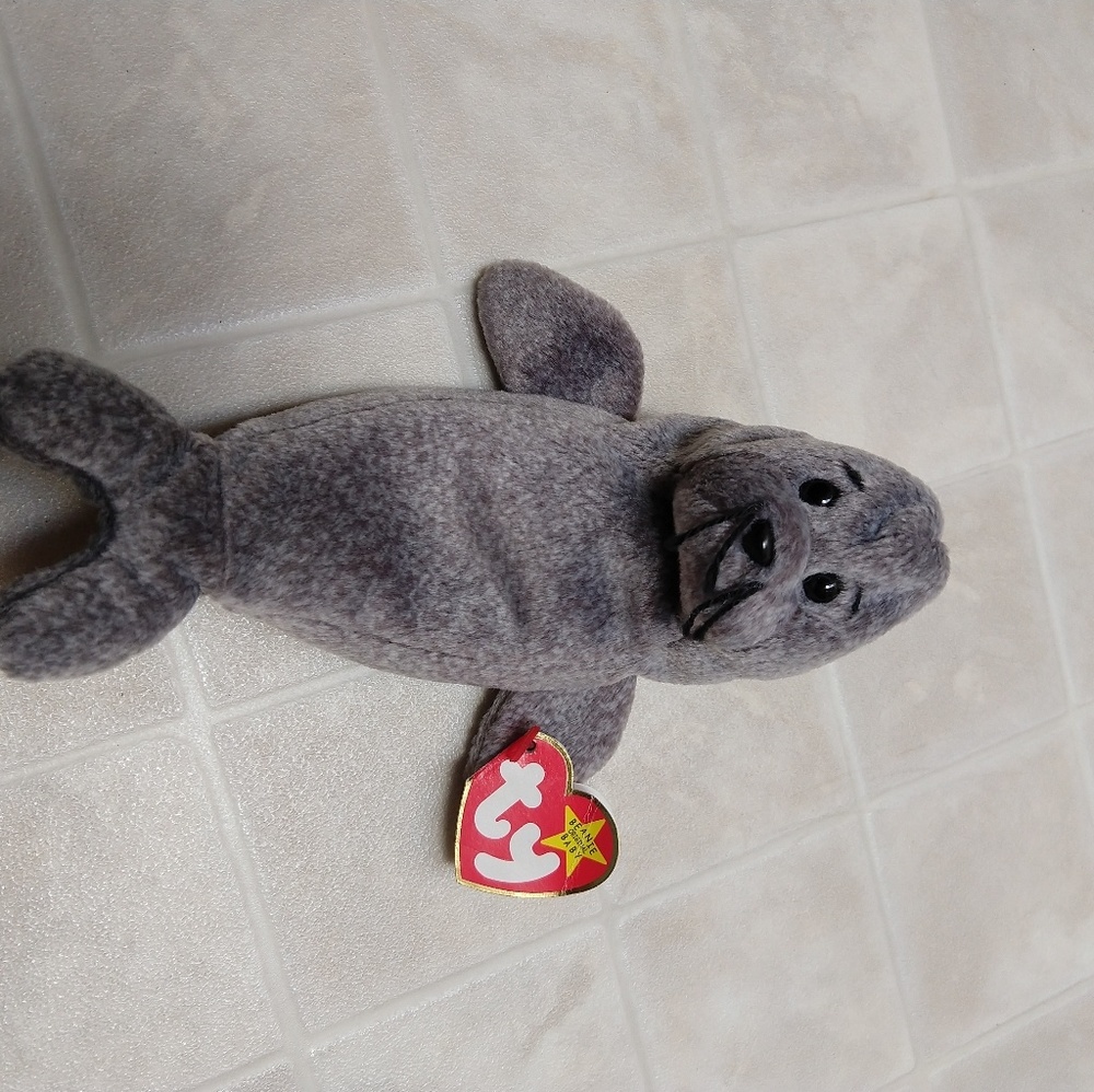 1998 Rare Retired TY Slippery the Seal with Errors